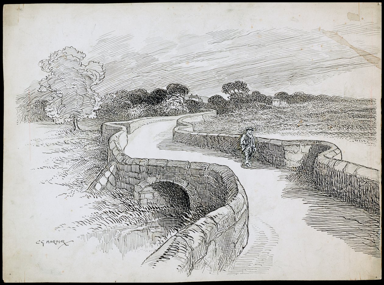 Most Swarkestone, Derbyshire, 1892-1933 autorstwa Charles George Harper