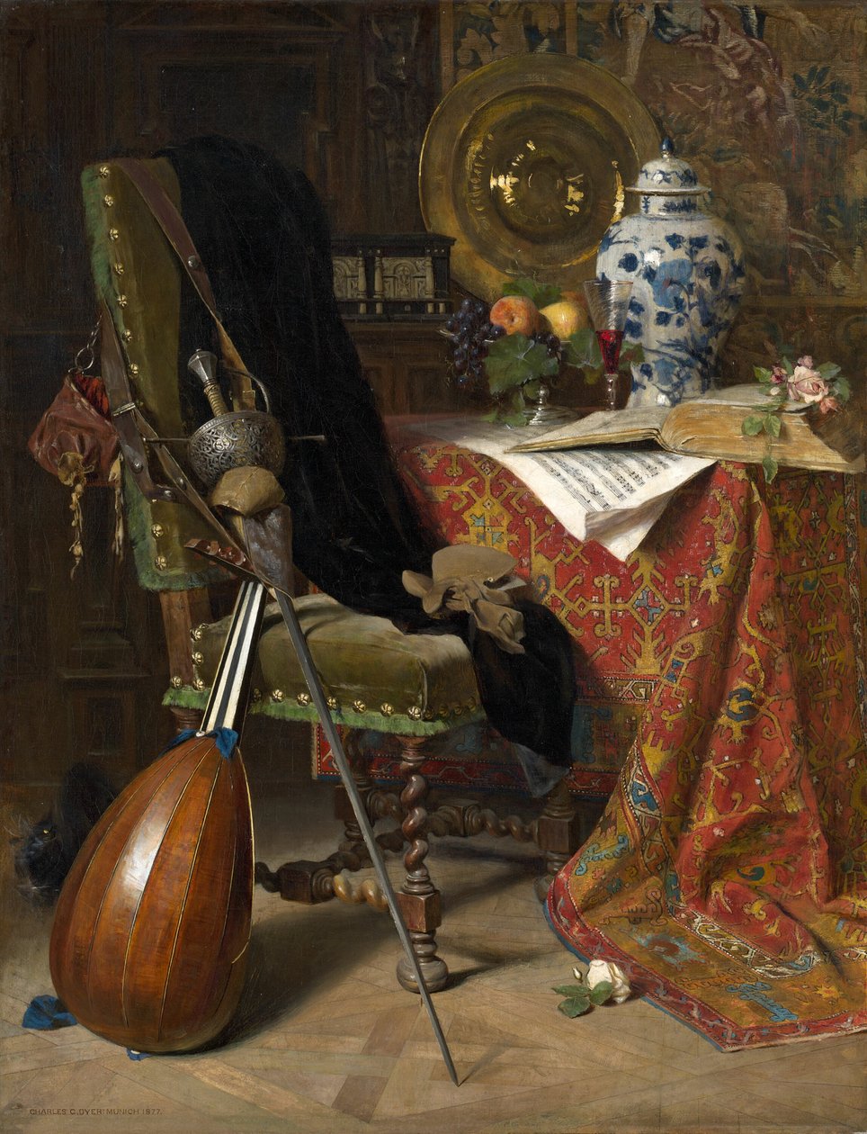 Wnętrze z XVII wieku, 1877. autorstwa Charles Gifford Dyer