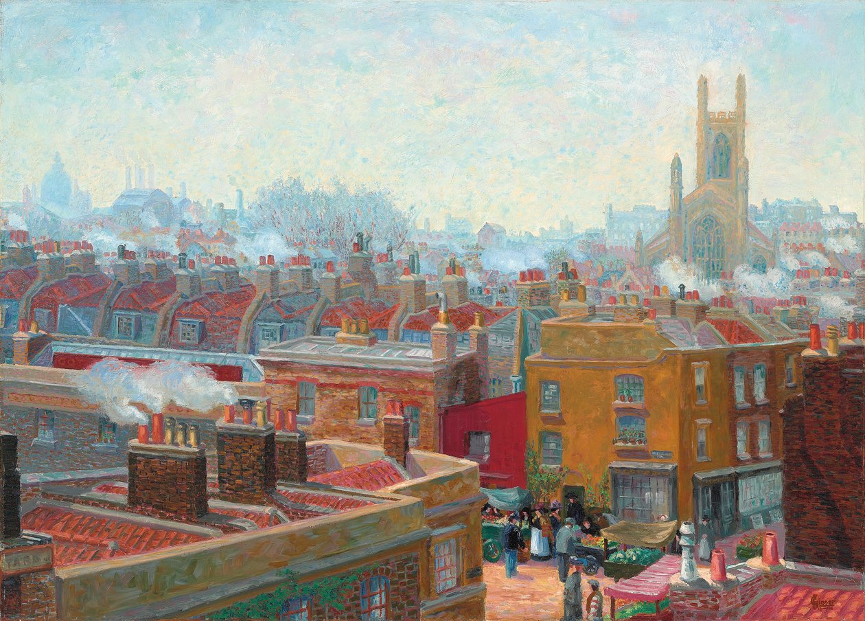 Róg w Chelsea autorstwa Charles Ginner