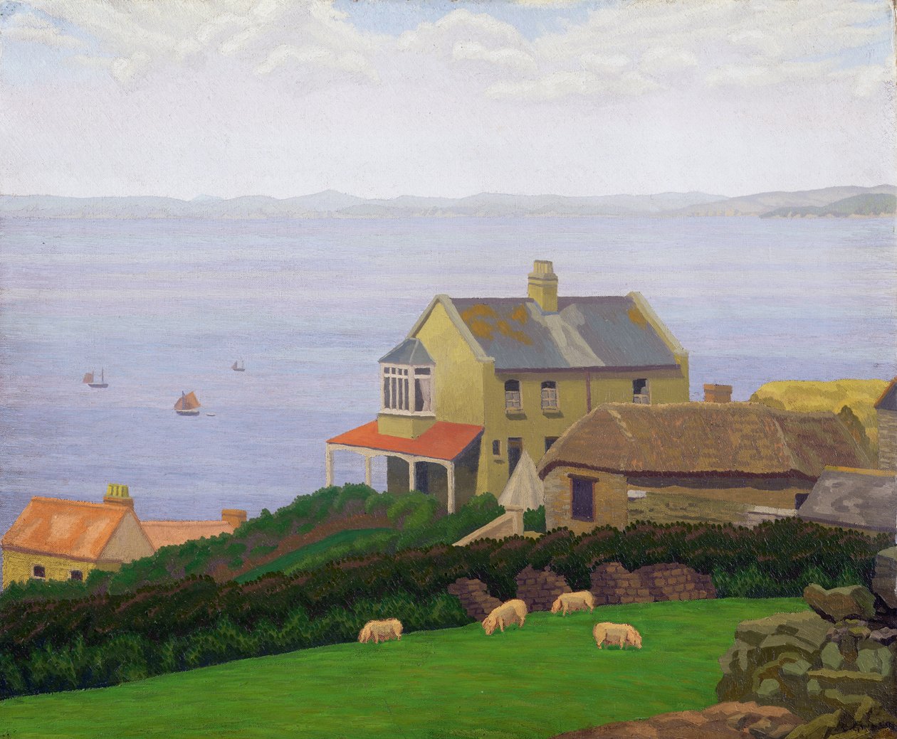 Krajobraz (olej na płótnie) autorstwa Charles Ginner