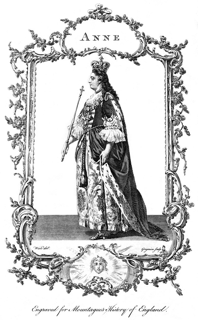 Królowa Anna 1665-1714. autorstwa Charles Grignion