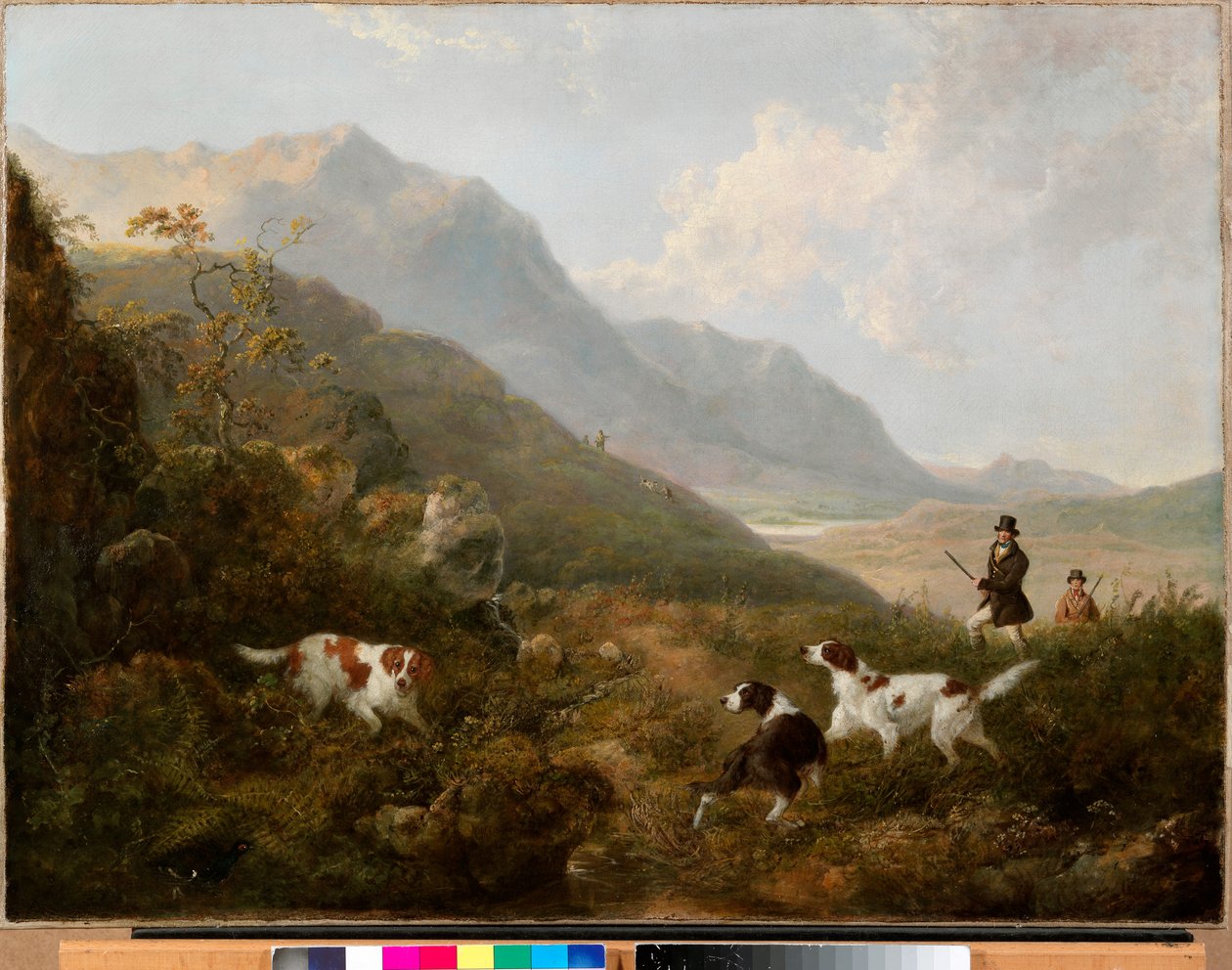 Strzelanie do cietrzew w górach autorstwa Charles Henry Schwanfelder