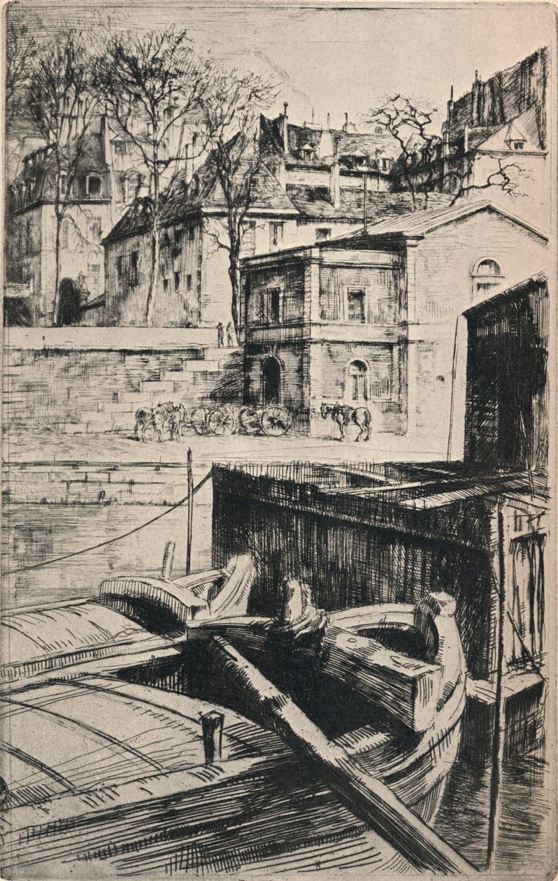Quai des Celestins, 1915 autorstwa Charles Heyman
