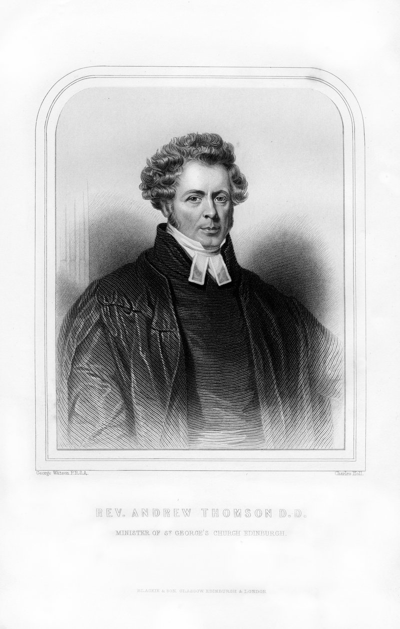 Wielebny Andrew Thomson, szkocki duchowny, 1870. autorstwa Charles Holl
