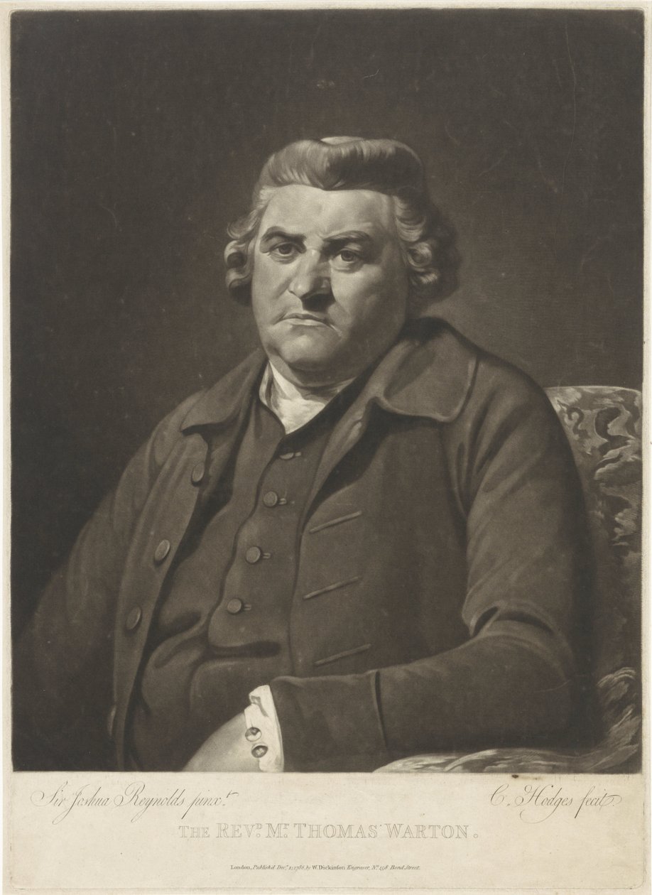 Portret Thomasa Warton autorstwa Charles Howard Hodges