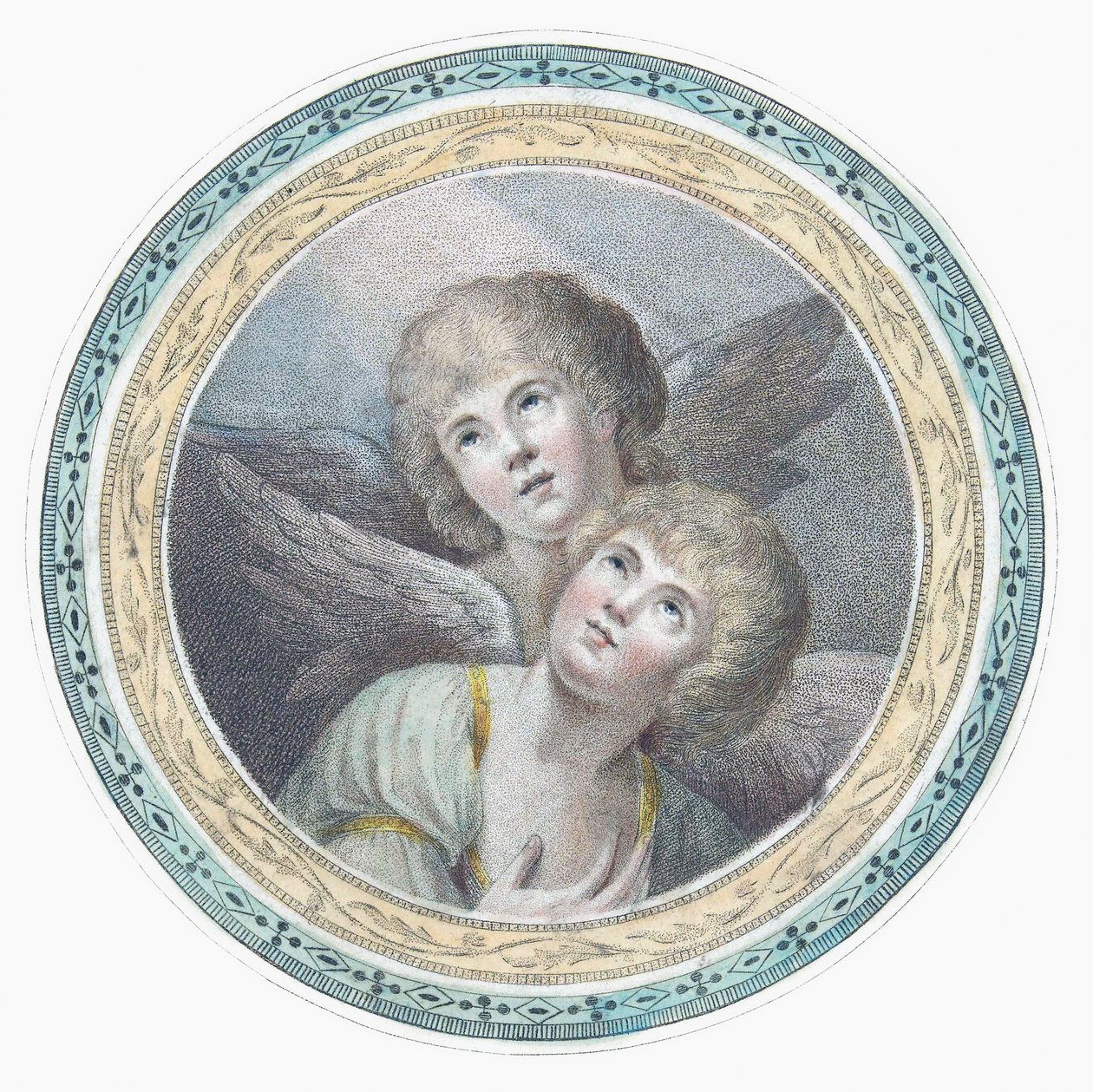 Dwa cherubiny. Dwa anioły. autorstwa Charles Howard Hodges