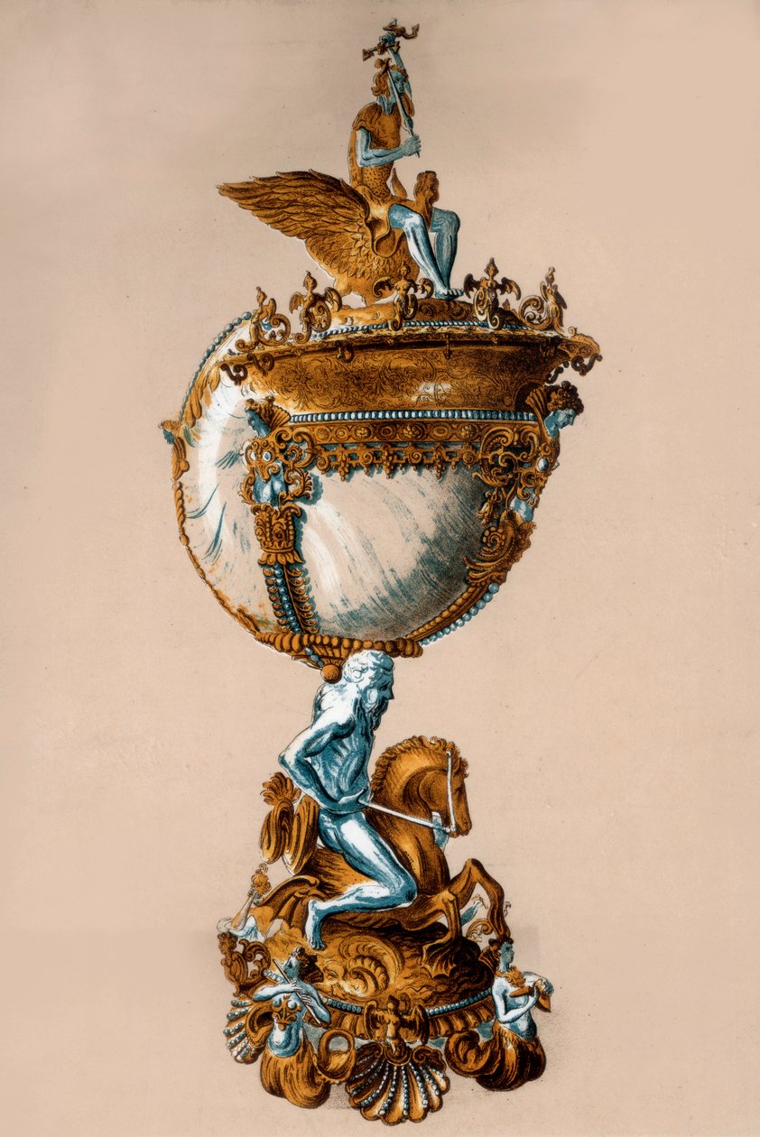 Muszla Nautilusa, XIX wiek. autorstwa Charles James Richardson