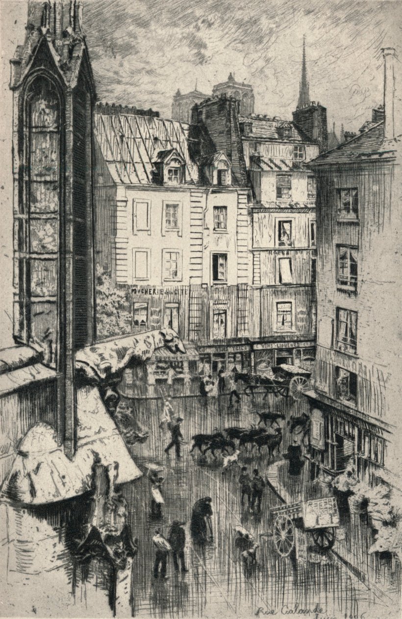 Ulica Galande, 1915 autorstwa Charles Jouas