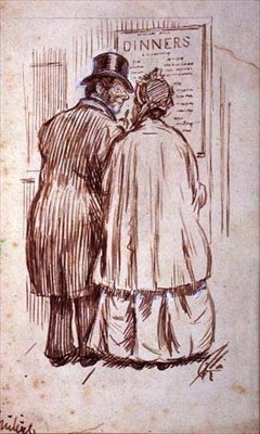 Obiady (pędzel i tusz) autorstwa Charles Keene