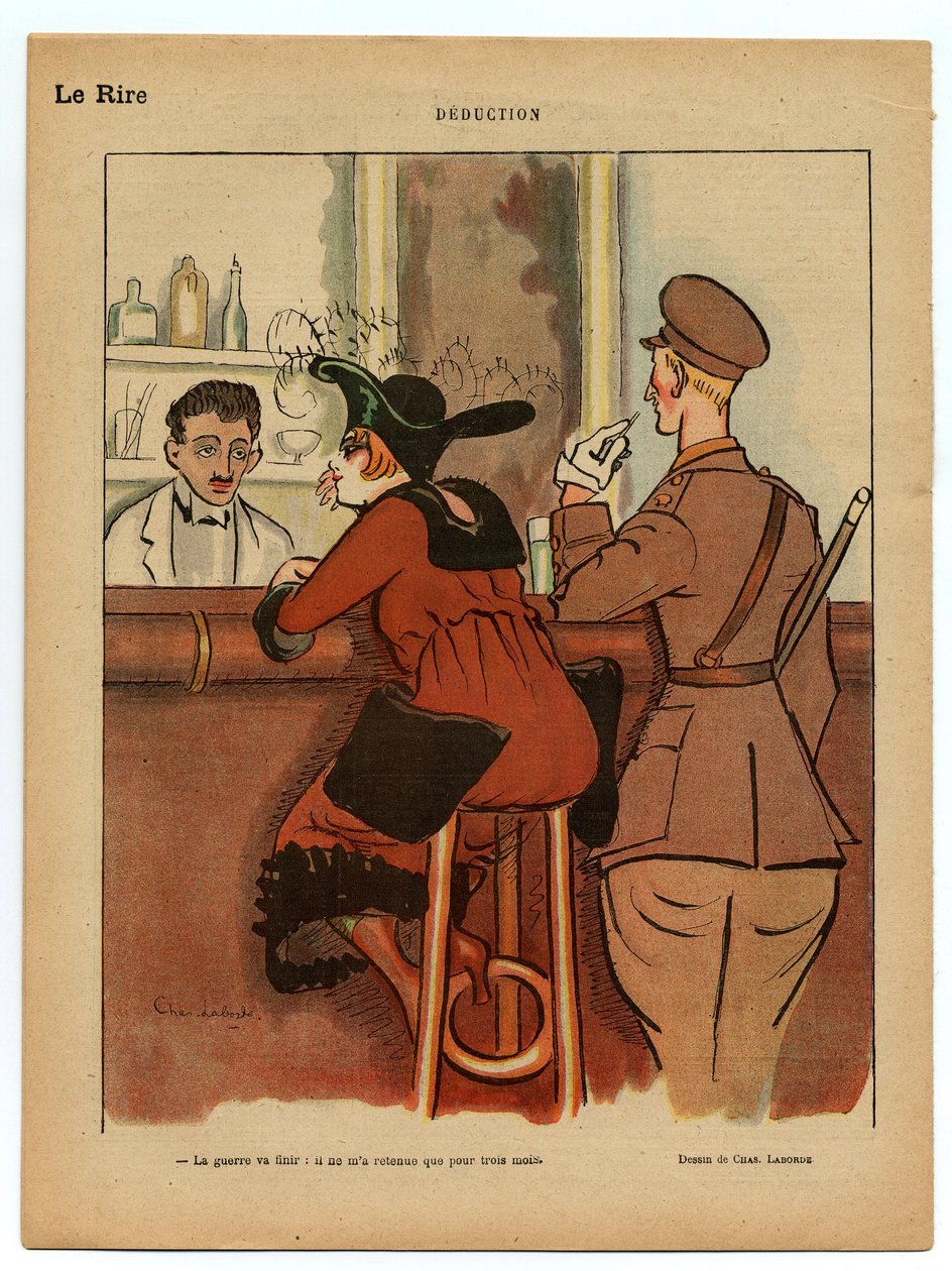 Czerwony śmiech, satyryczny w kolorach autorstwa Charles Laborde