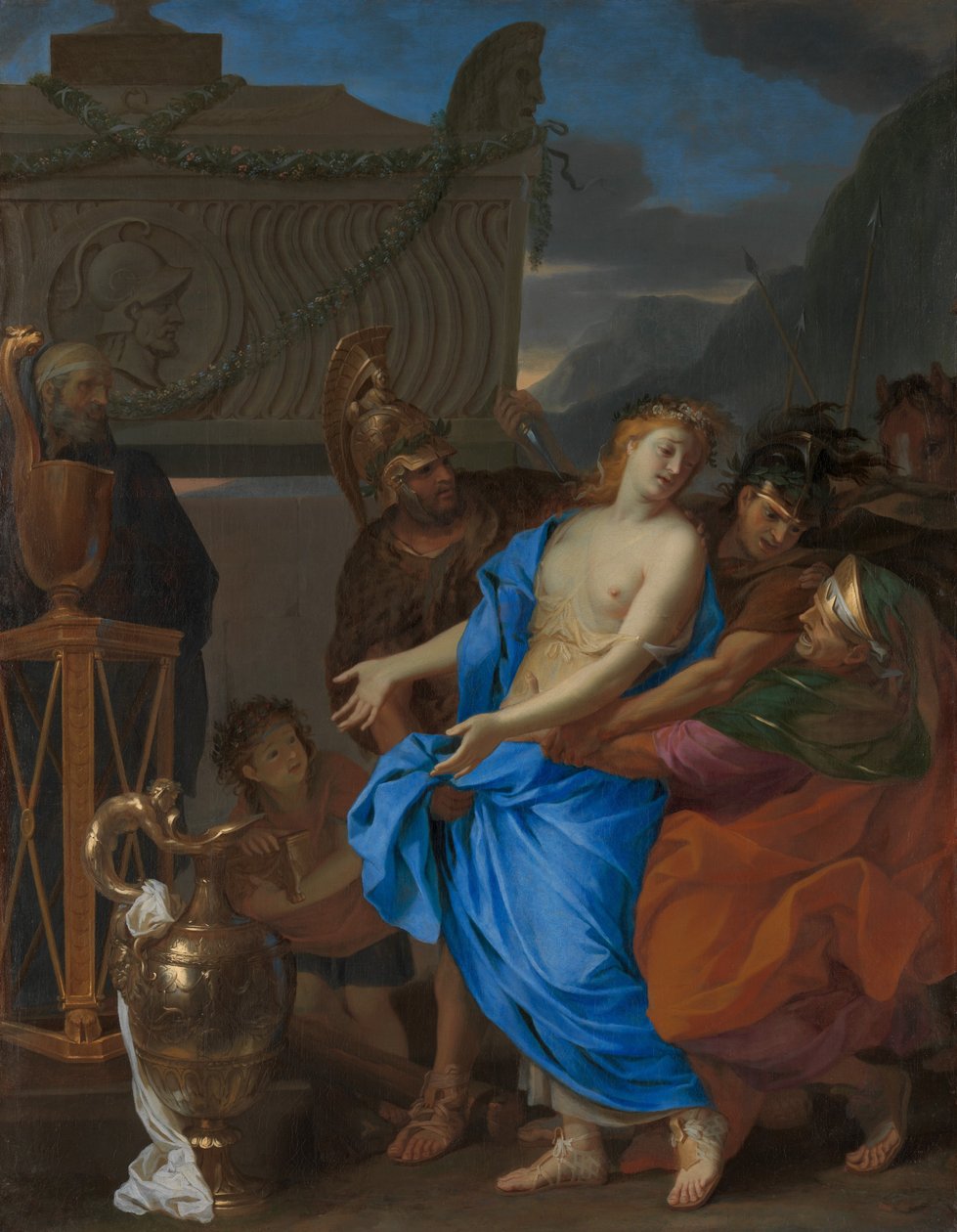 Ofiara Polyxena, 1647. autorstwa Charles Le Brun