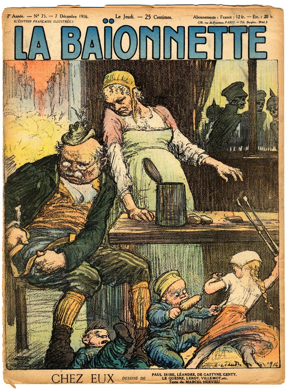 Okładka „La Baionnette”, Satyryczne i Kolory autorstwa Charles Leandre