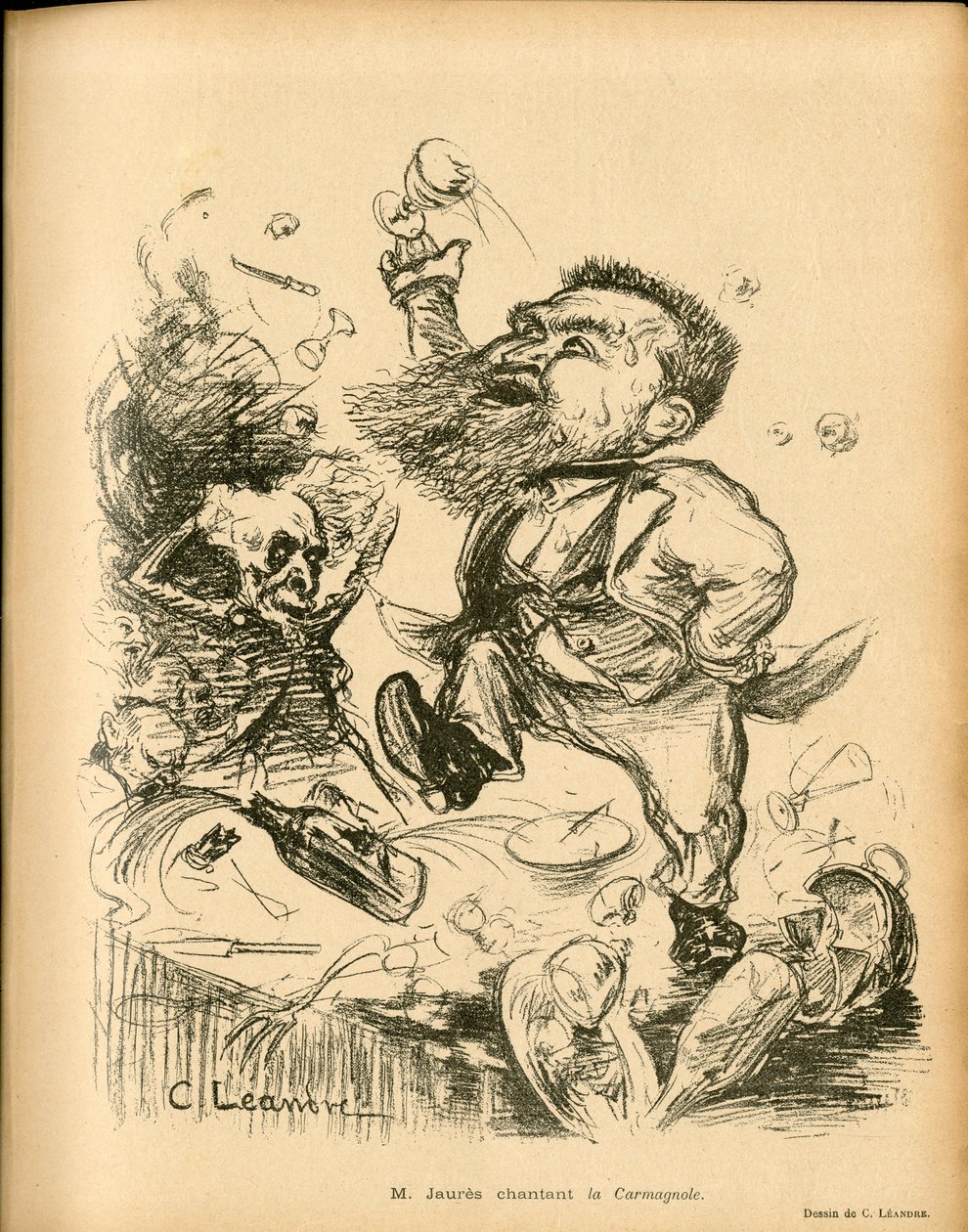 Le Lire, satyryczne czarno-białe autorstwa Charles Leandre