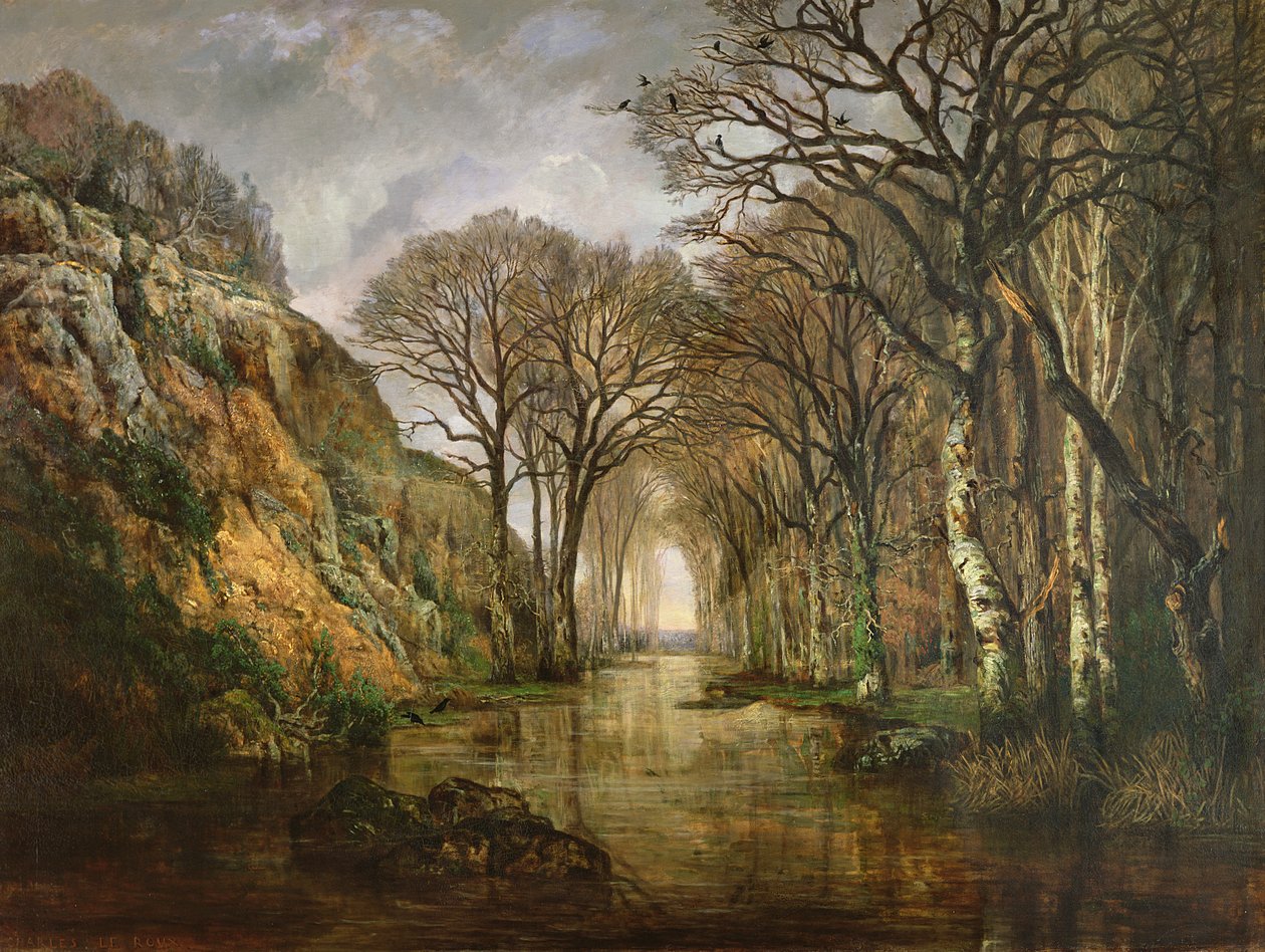 Erdre, zima, 1857 autorstwa Charles Leroux