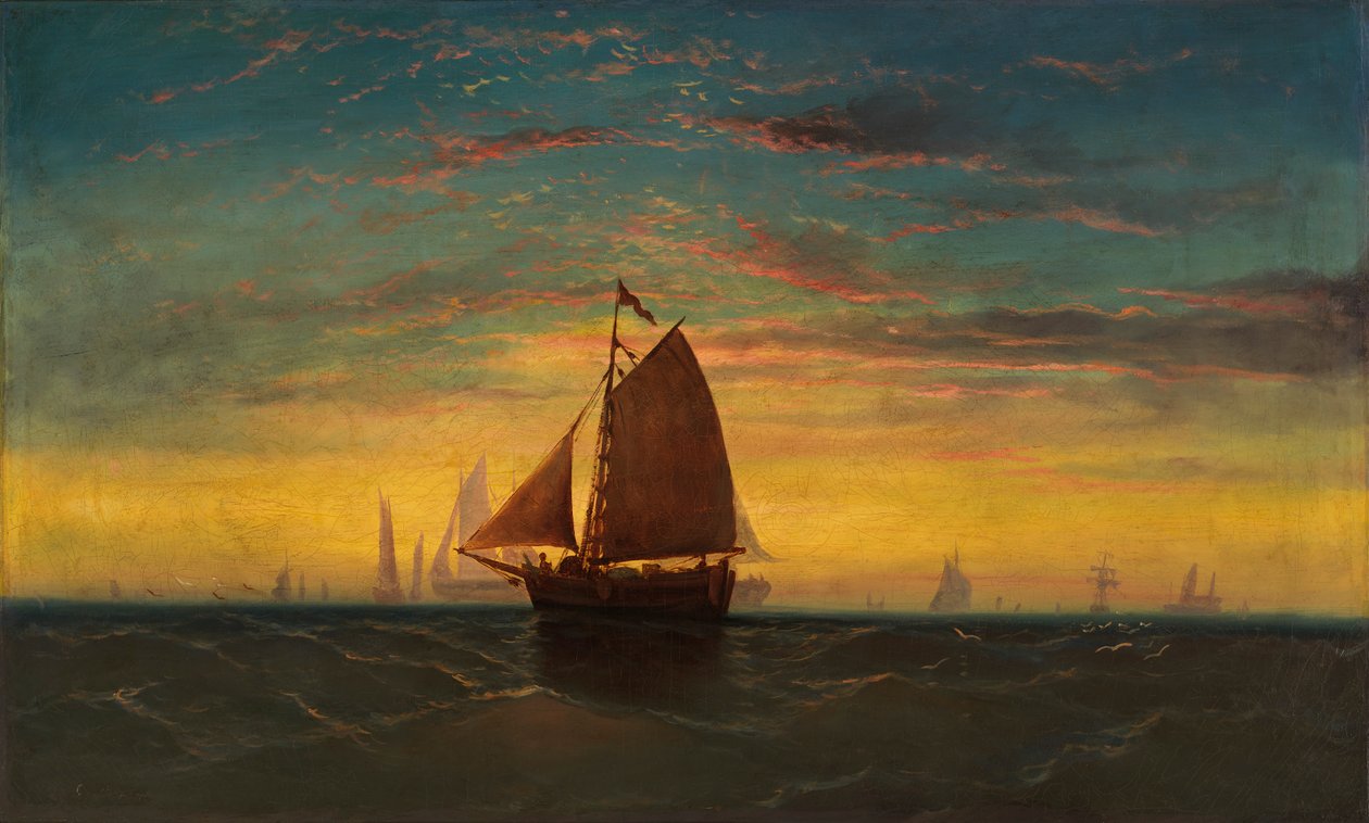 Port w Bostonie, ca. 1860-1869. autorstwa Charles Manger