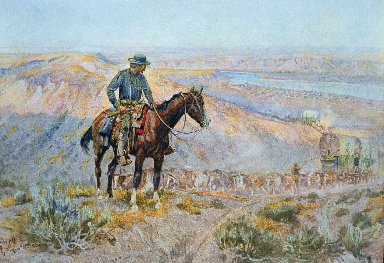 Szef wozu (olej na płótnie) autorstwa Charles Marion Russell