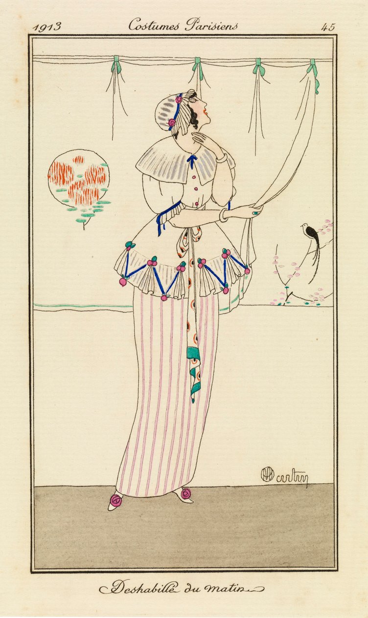 Talerz 45 z „Costumes Parisiens” autorstwa Charles Martin