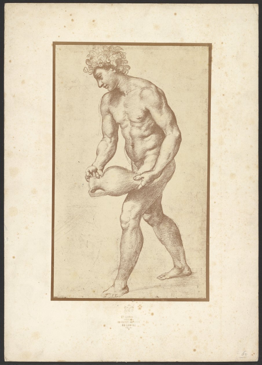 [Mężczyzna z wazonem autorstwa Raphaëla]. autorstwa Charles Marville
