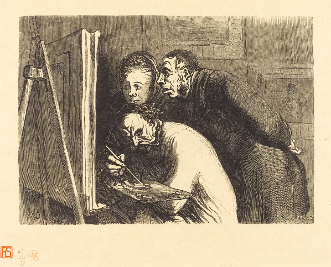 Malarze i burżuazja autorstwa Charles Maurand after Honoré Daumier