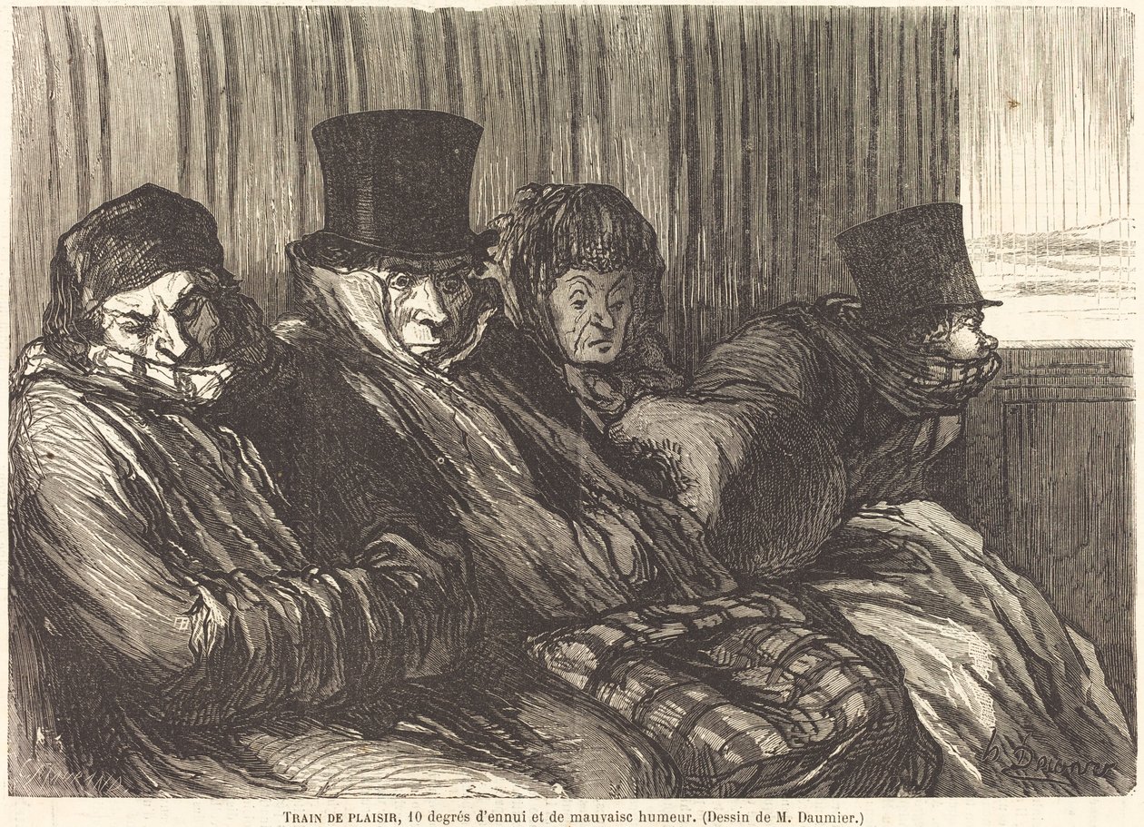 zabawny pociąg autorstwa Charles Maurand after Honoré Daumier