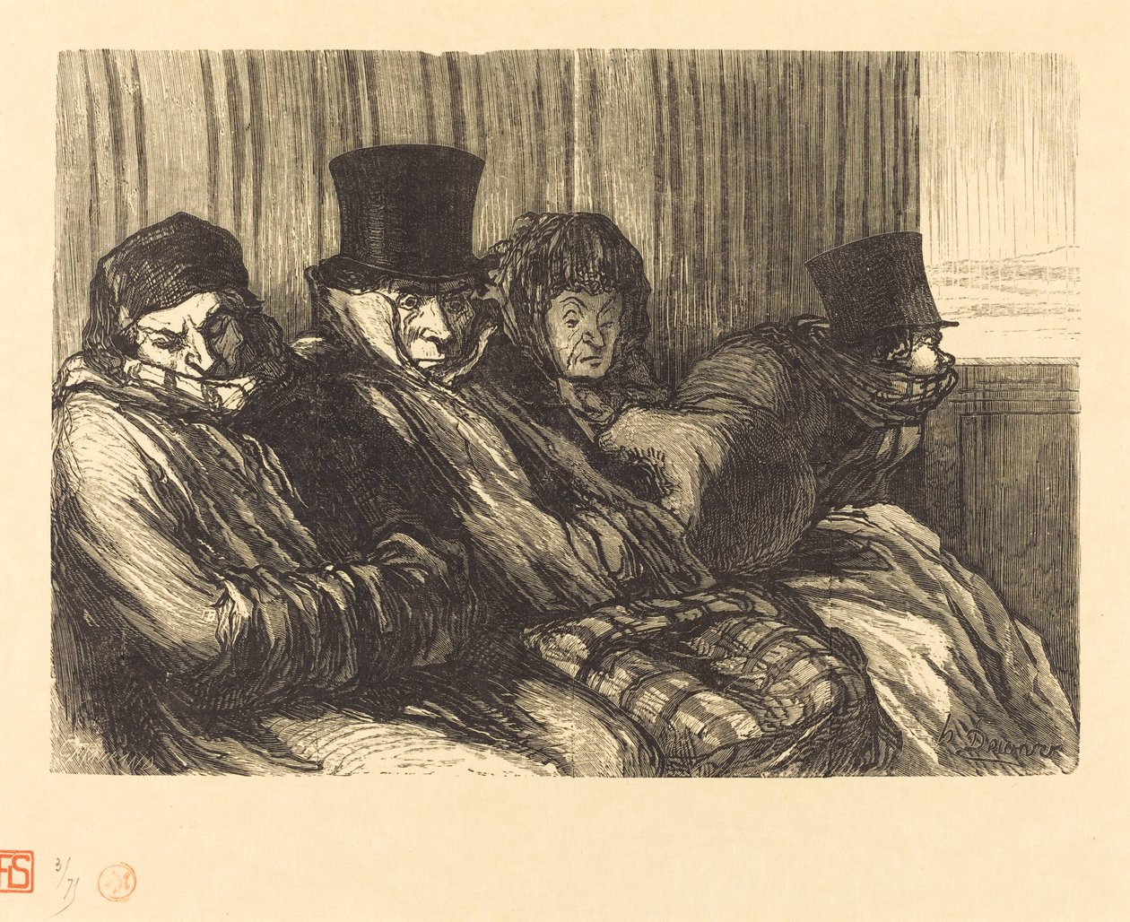 zabawny pociąg autorstwa Charles Maurand after Honoré Daumier