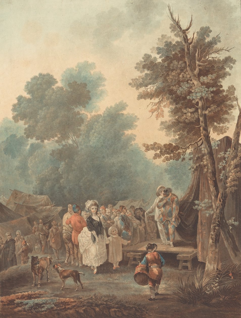 Jarmark Wiejski, 1788. autorstwa Charles Melchior Descourtis