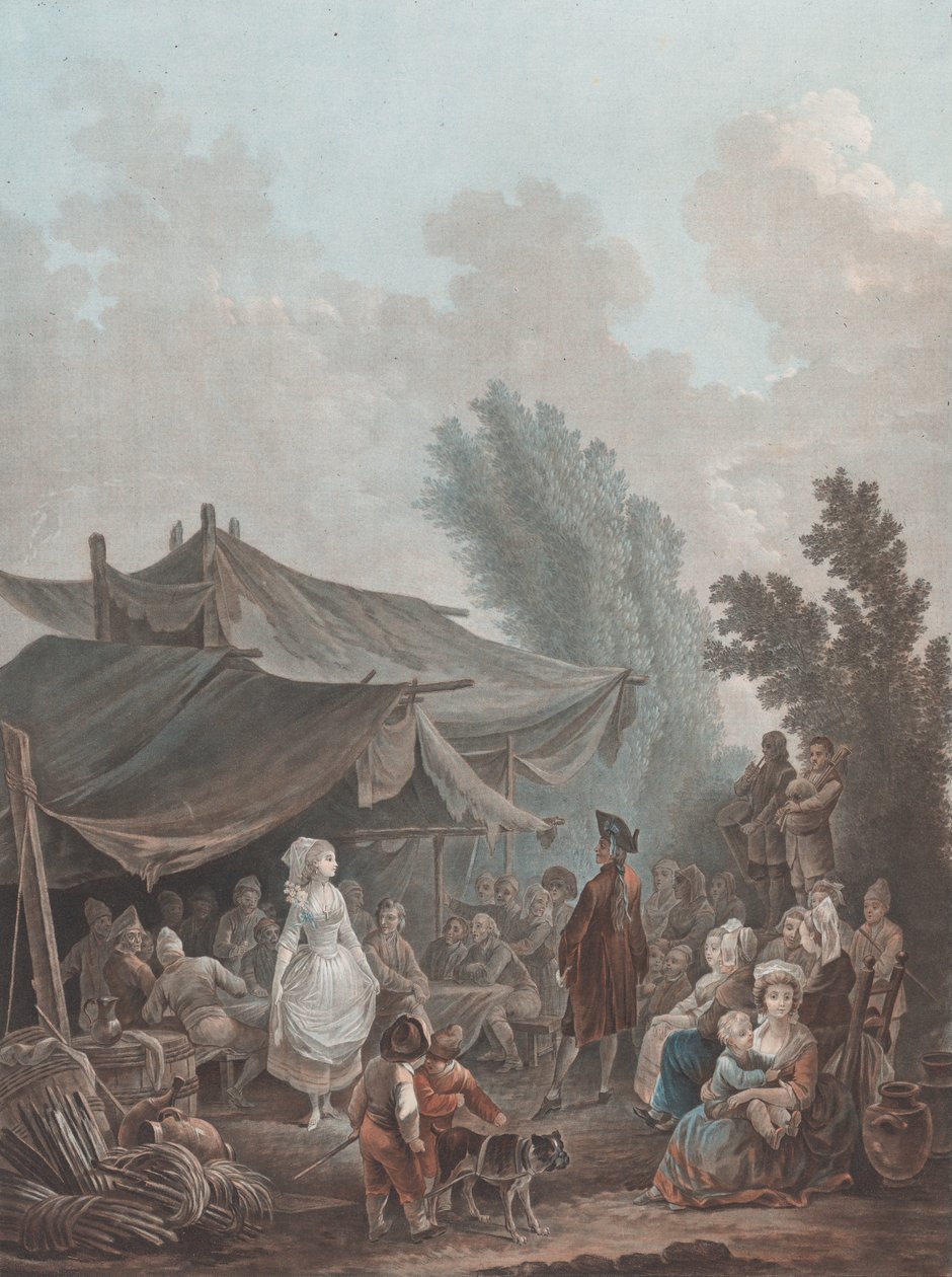 Noce de Village, 1788-94. autorstwa Charles Melchior Descourtis