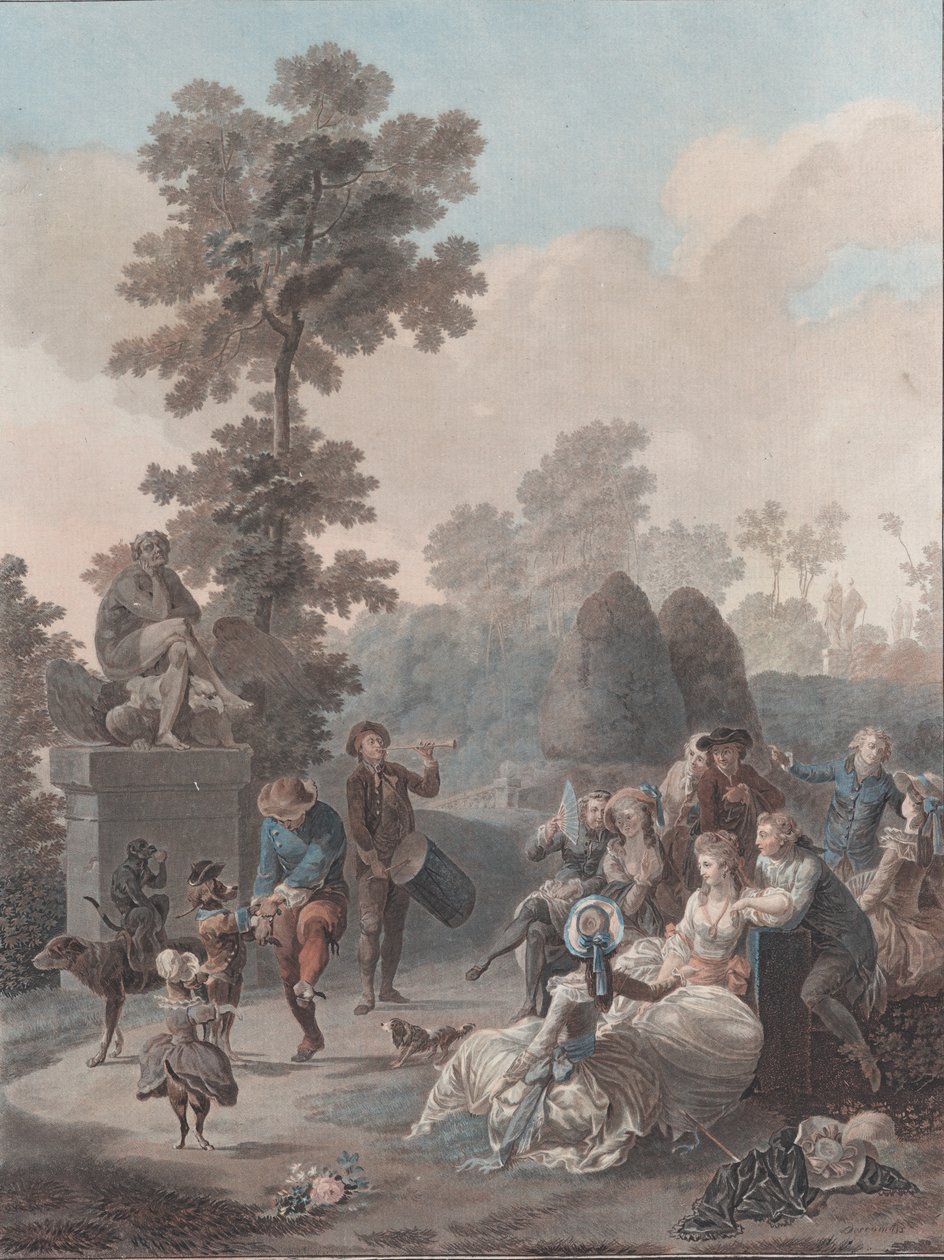 Tamburyn, 1788-94. autorstwa Charles Melchior Descourtis