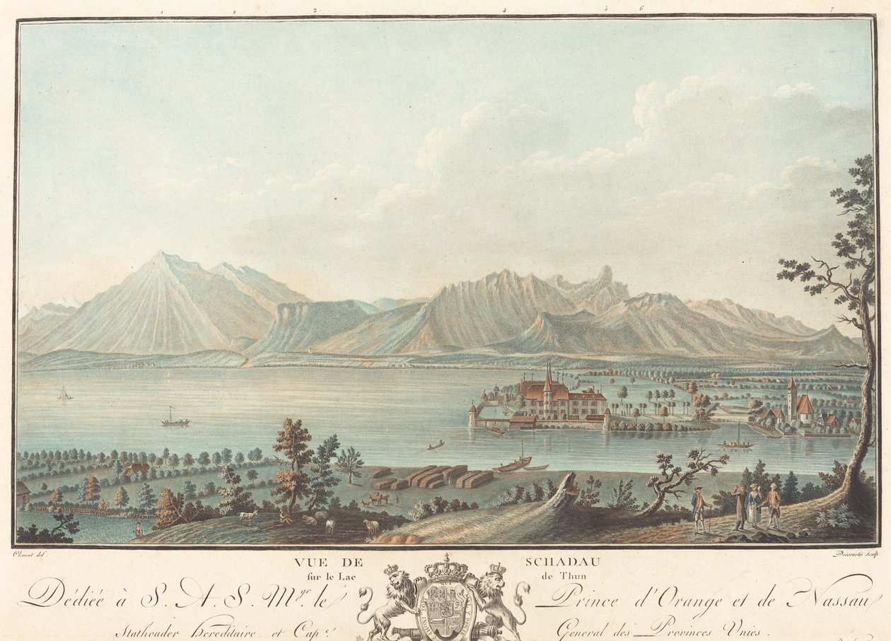 Widok z Schadau autorstwa Charles Melchior Descourtis
