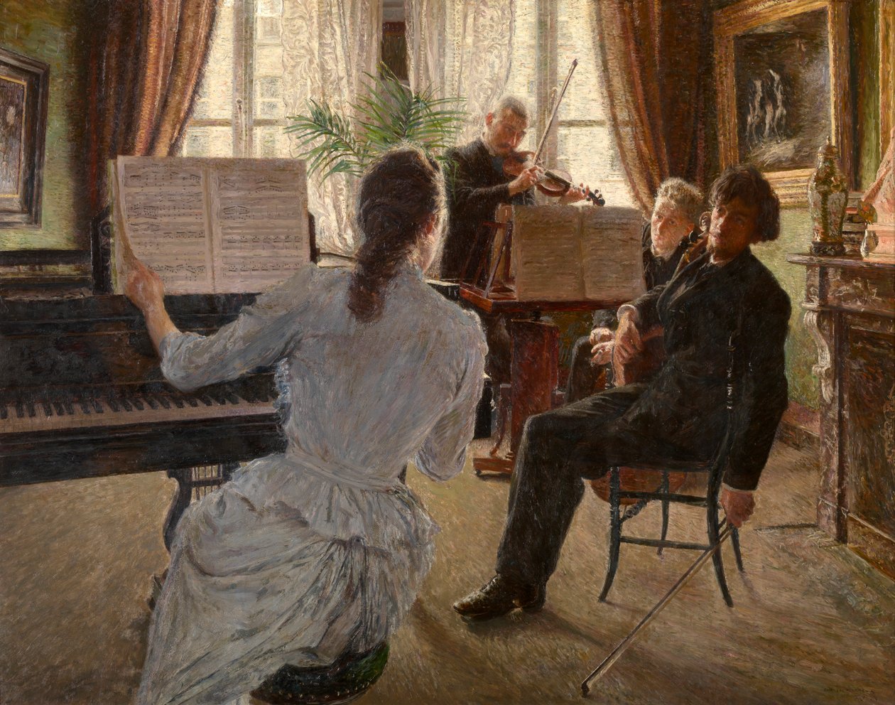 Kwartet (olej na desce) autorstwa Charles Mertens