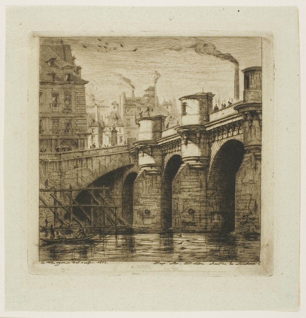 Pont Neuf, Paryż autorstwa Charles Meryon