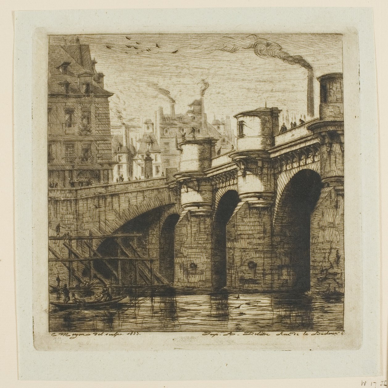 Pont Neuf, Paryż autorstwa Charles Meryon