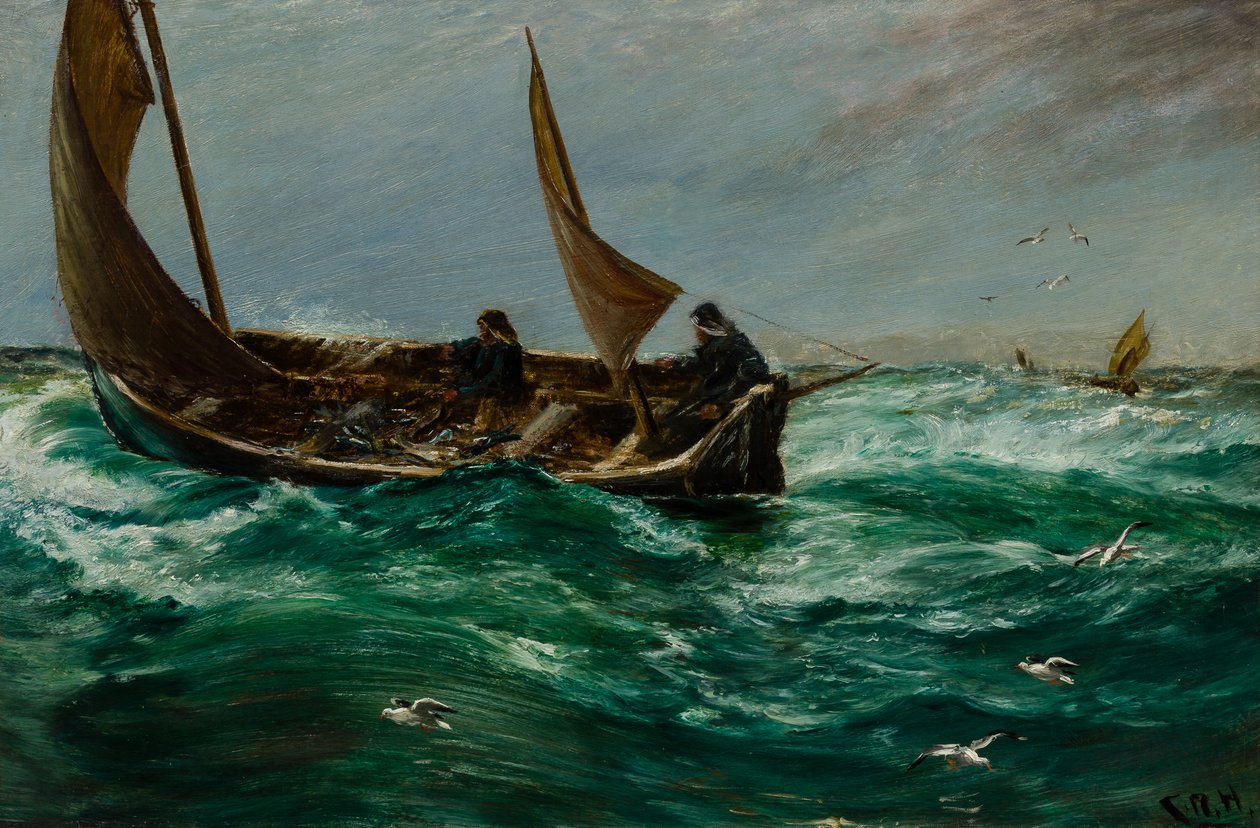 Rybak w drodze do domu autorstwa Charles Napier Hemy