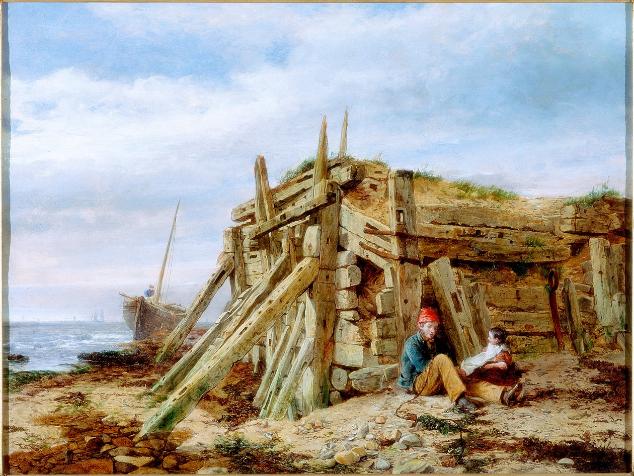 Pod falochronem, ok. 1863 r. autorstwa Charles Napier Hemy