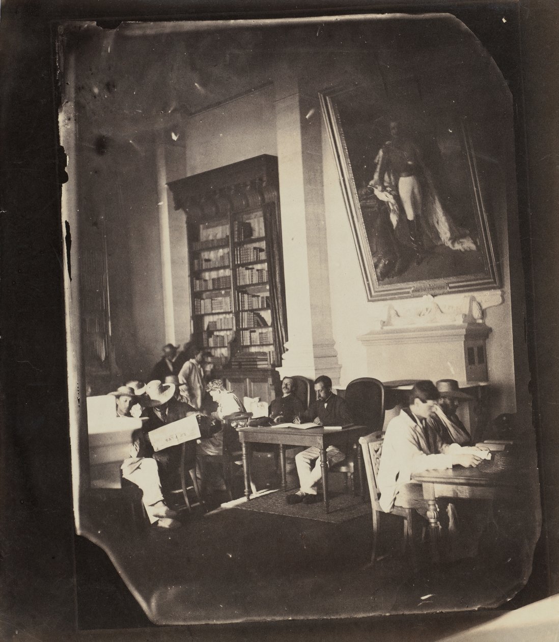 Cesarski azyl w Vincennes: biblioteka, 1858-59. autorstwa Charles Nègre
