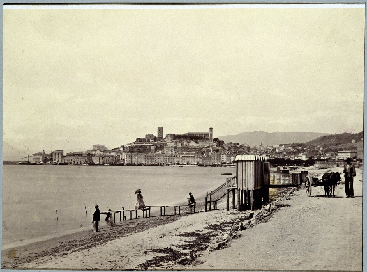 Plaża w Cannes — fot. Charles Nègre autorstwa Charles Nègre