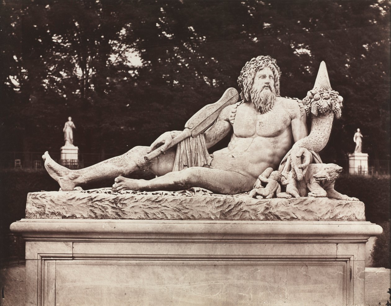 Tyber, Ogród Tuileries, Paryż, 1859. autorstwa Charles Nègre
