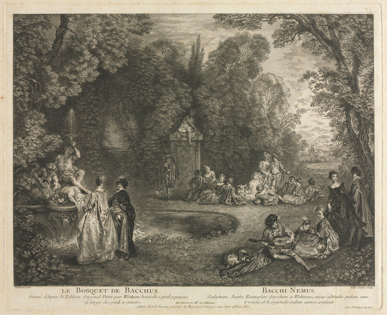 Gaj Bachusa, 1727. autorstwa Charles Nicolas Cochin