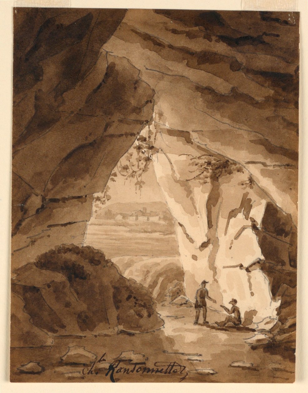 W jaskini autorstwa Charles Nicolas Ransonnette