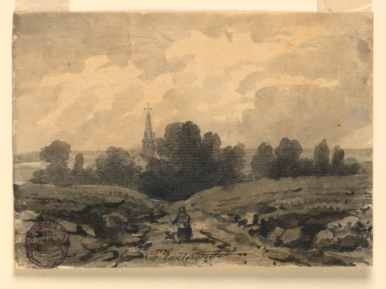 Na wiejskiej drodze autorstwa Charles Nicolas Ransonnette