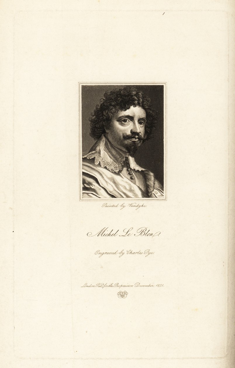 Portret Michela le Blon autorstwa Charles Pye