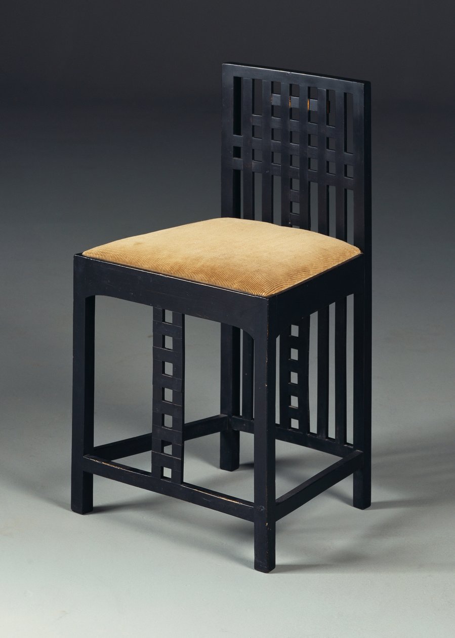 Krzesło, ok. 1905/10 (drewno ebonizowane) autorstwa Charles Rennie Mackintosh