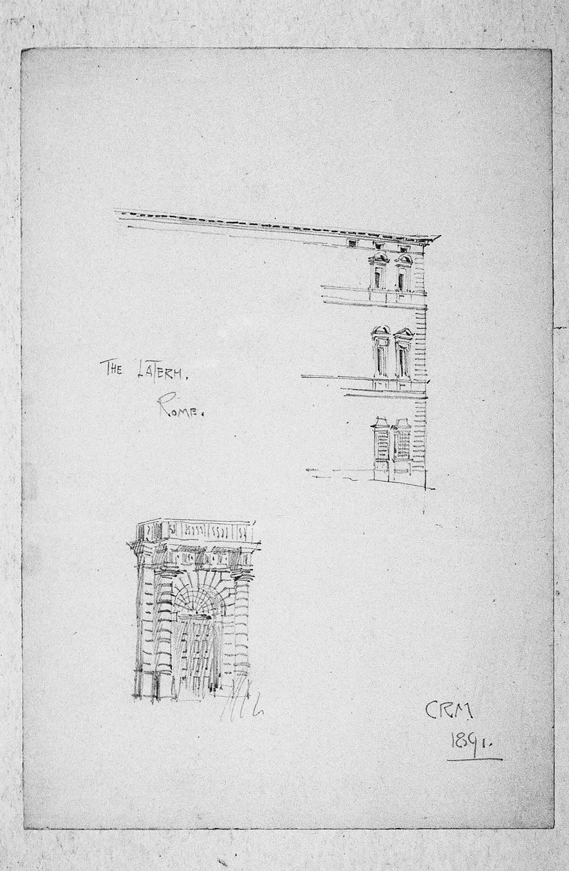 Laterański, Rzym, 1891 autorstwa Charles Rennie Mackintosh