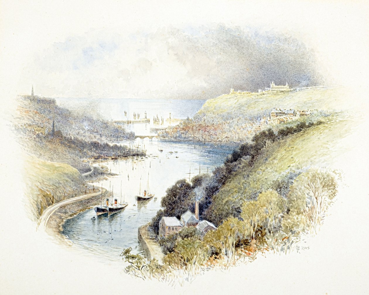 Whitby, Yorkshire (akwarela) autorstwa Charles Robertson