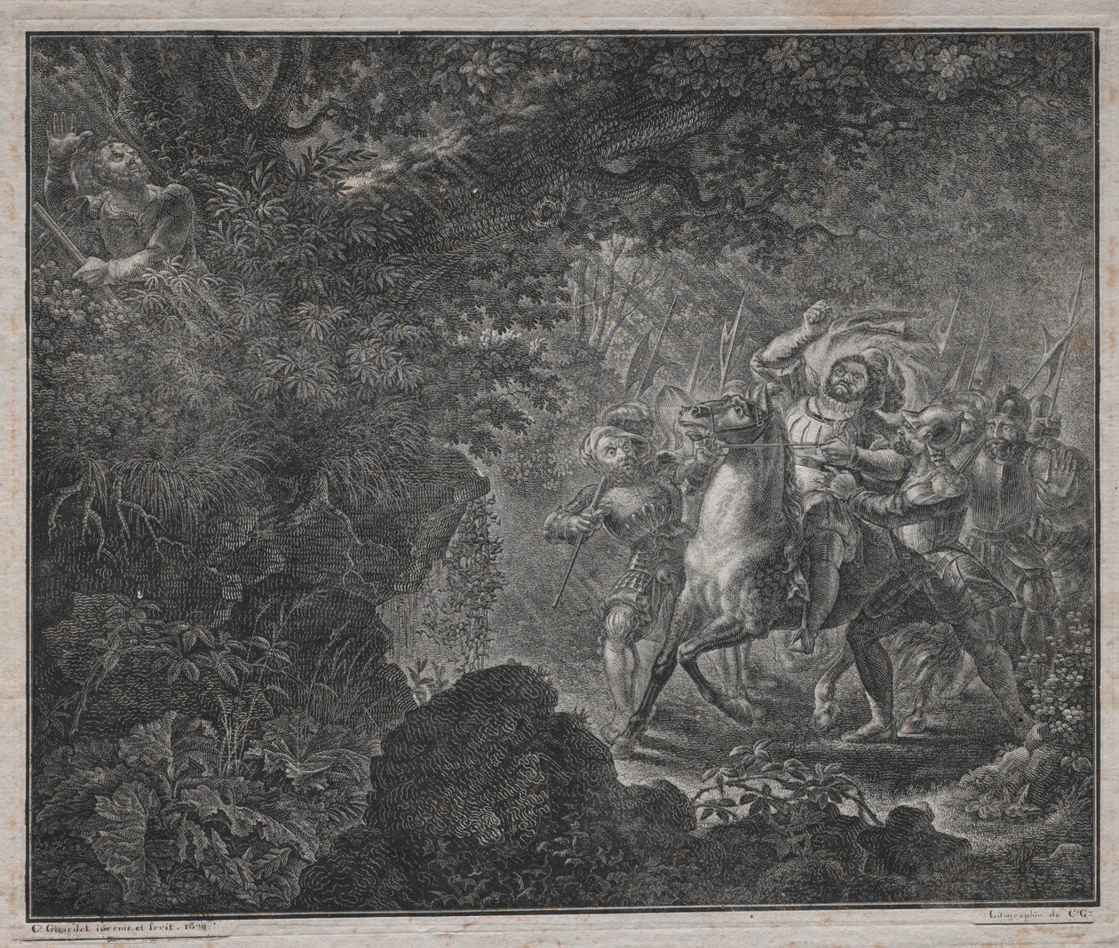 Wilhelm Tell w Kuessnacht, 1820. autorstwa Charles Samuel Girardet