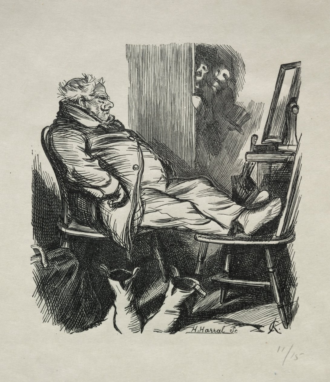 Jak zgubiłem wąsy, 1866. autorstwa Charles Samuel Keene