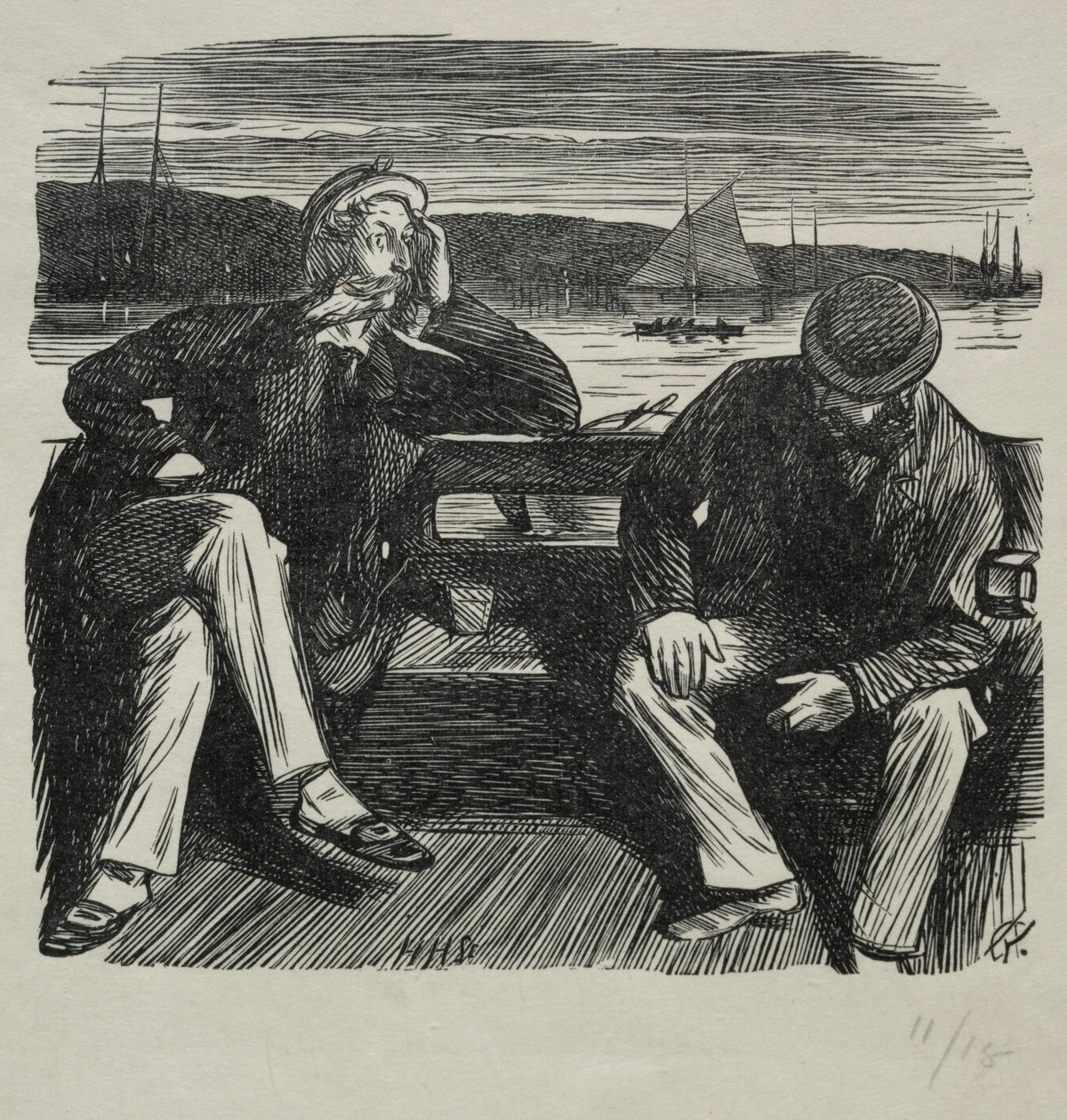 Lady Nelly - Flirt, 1869. autorstwa Charles Samuel Keene