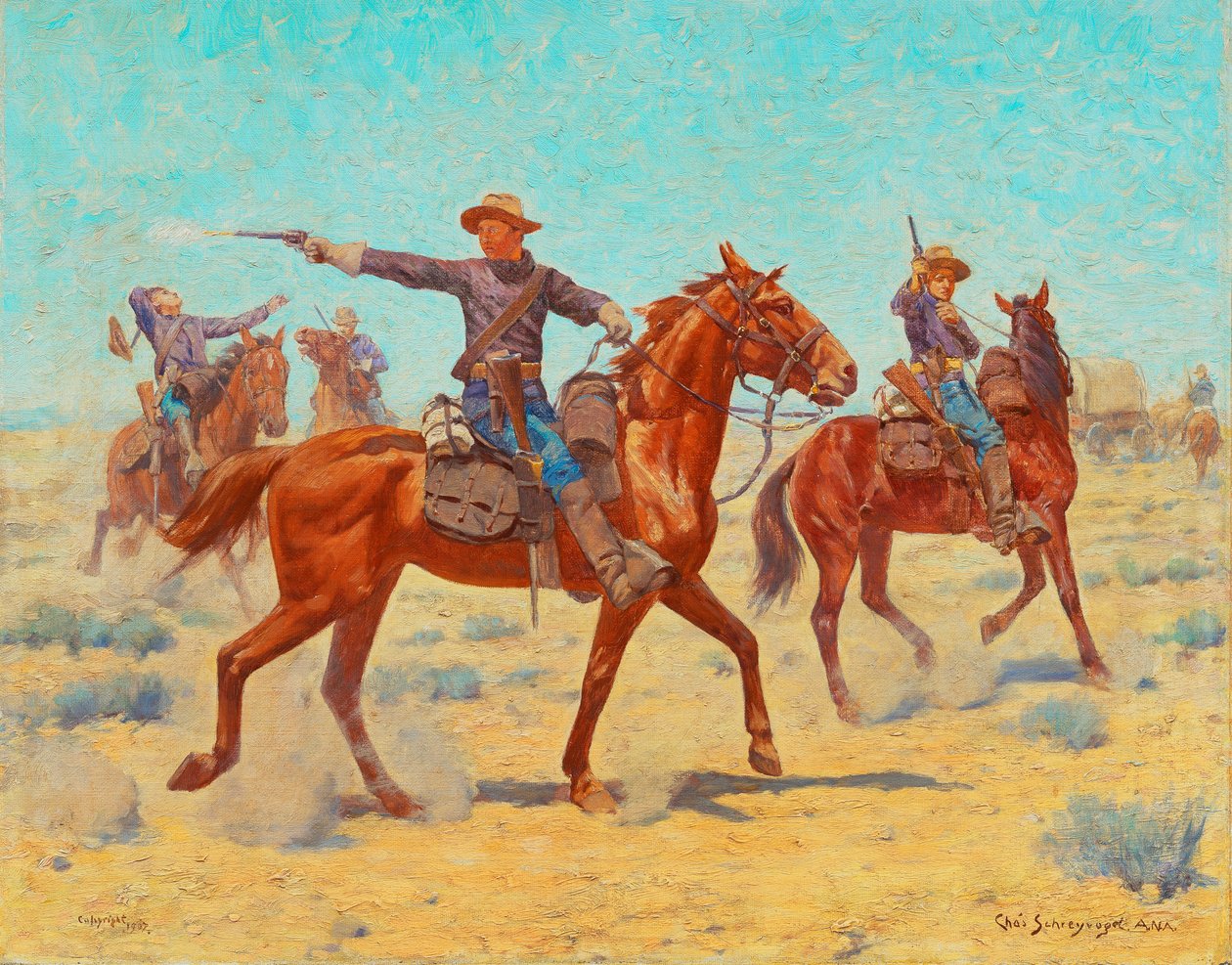 Tylna Straż, 1907 autorstwa Charles Schreyvogel