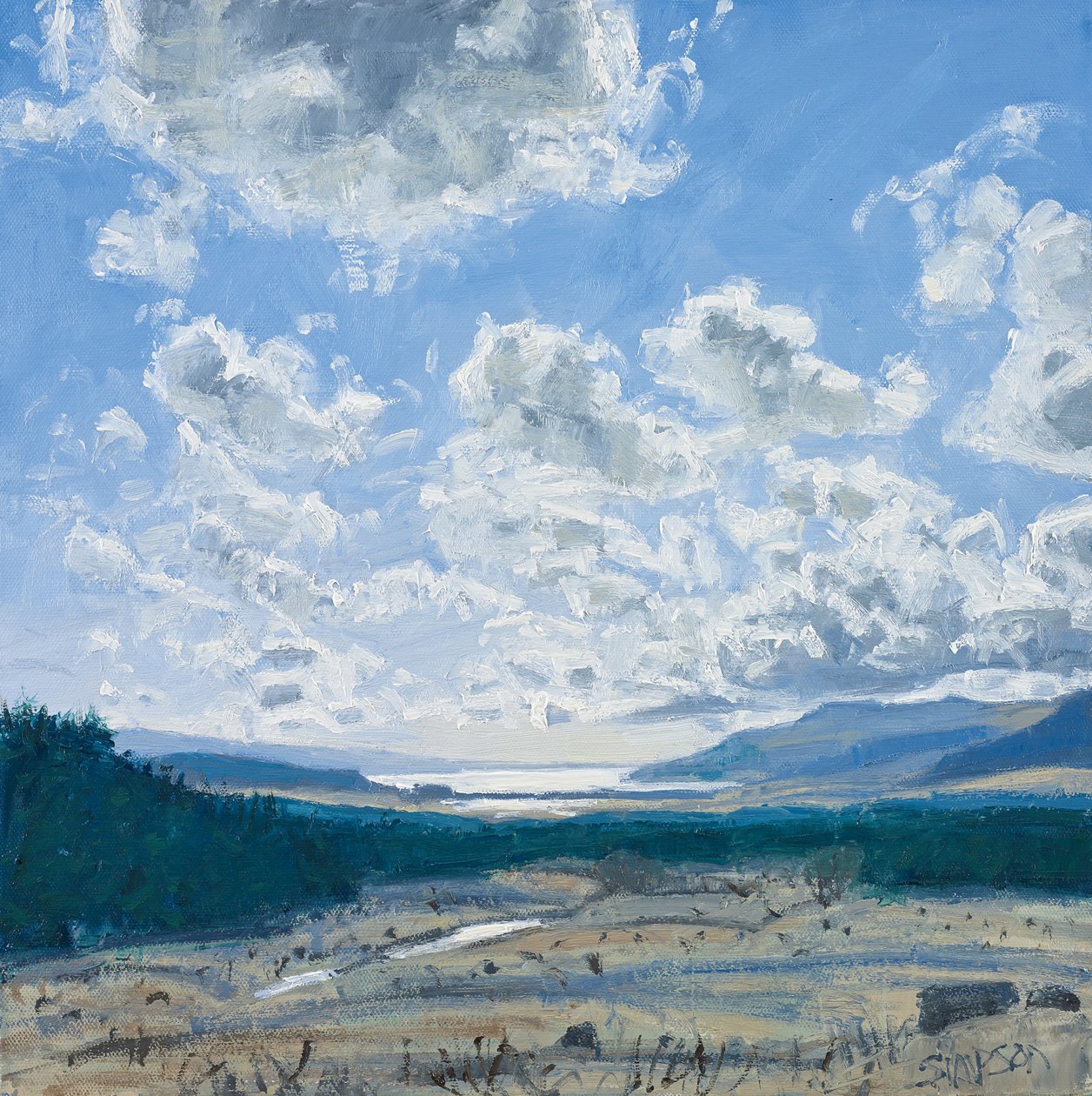 Loch Scridain, Mull, 2013 (olej na płótnie) autorstwa Charles Simpson