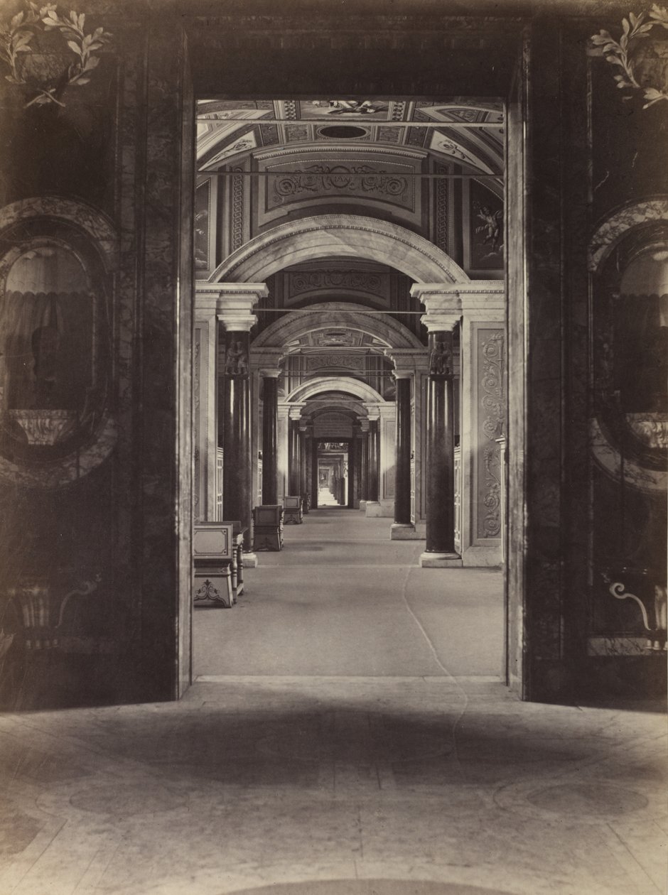 Biblioteka Watykańska, ok. godz. 1860. autorstwa Charles Soulier